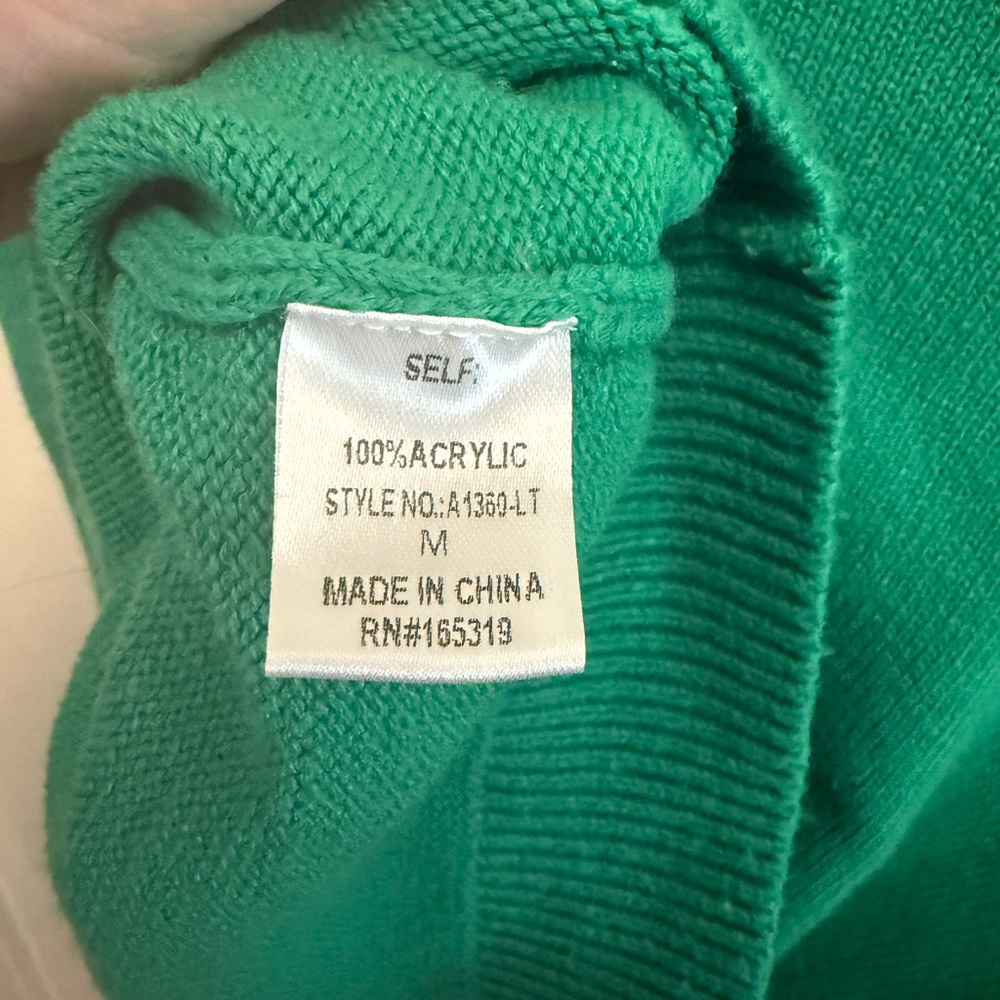 Preppy Kelly Green Ruffle Sweater - Picture 6 of 6